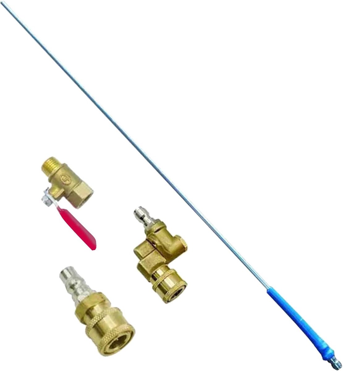 Radiator Reiniger - Watersysteem Tool - Efficiënt Onderhoud - Hydropneumatische Technologie - 60 cm Lengte - Zilver