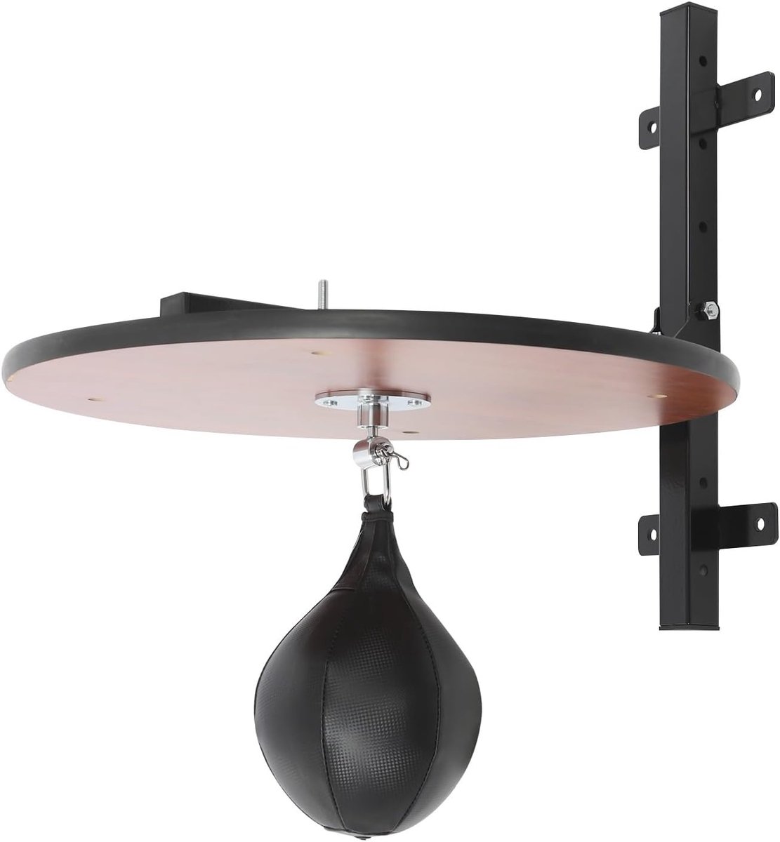 Boksplatform - Speedbag platform - Reactietraining verbeteren - Hoogte verstelbaar - 60x60 cm - Houtkleur