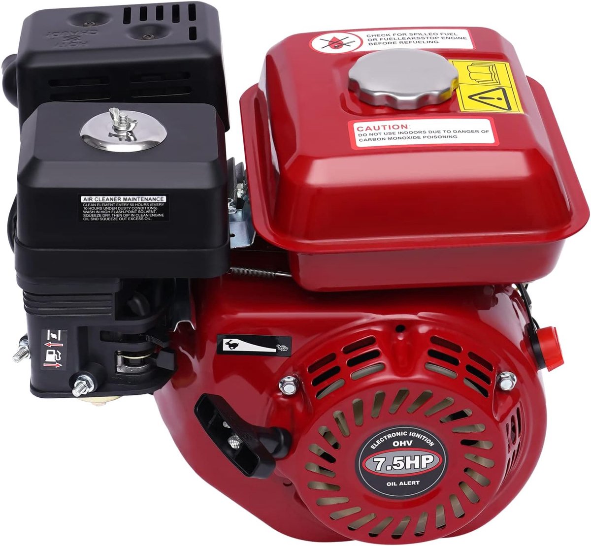 Benzinemotor - Viertakt motor - Apparaten Aandrijven - Zuinig en Krachtig - 208 cc - Rood
