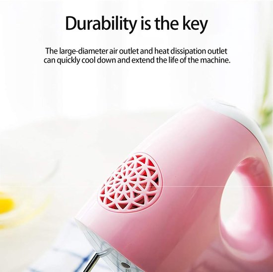 Elektrische Handmixer - Keukenmixer - Bakken en Maken - 5 Snelheden Instelbaar - 08 kg - Zwart — afbeelding 4