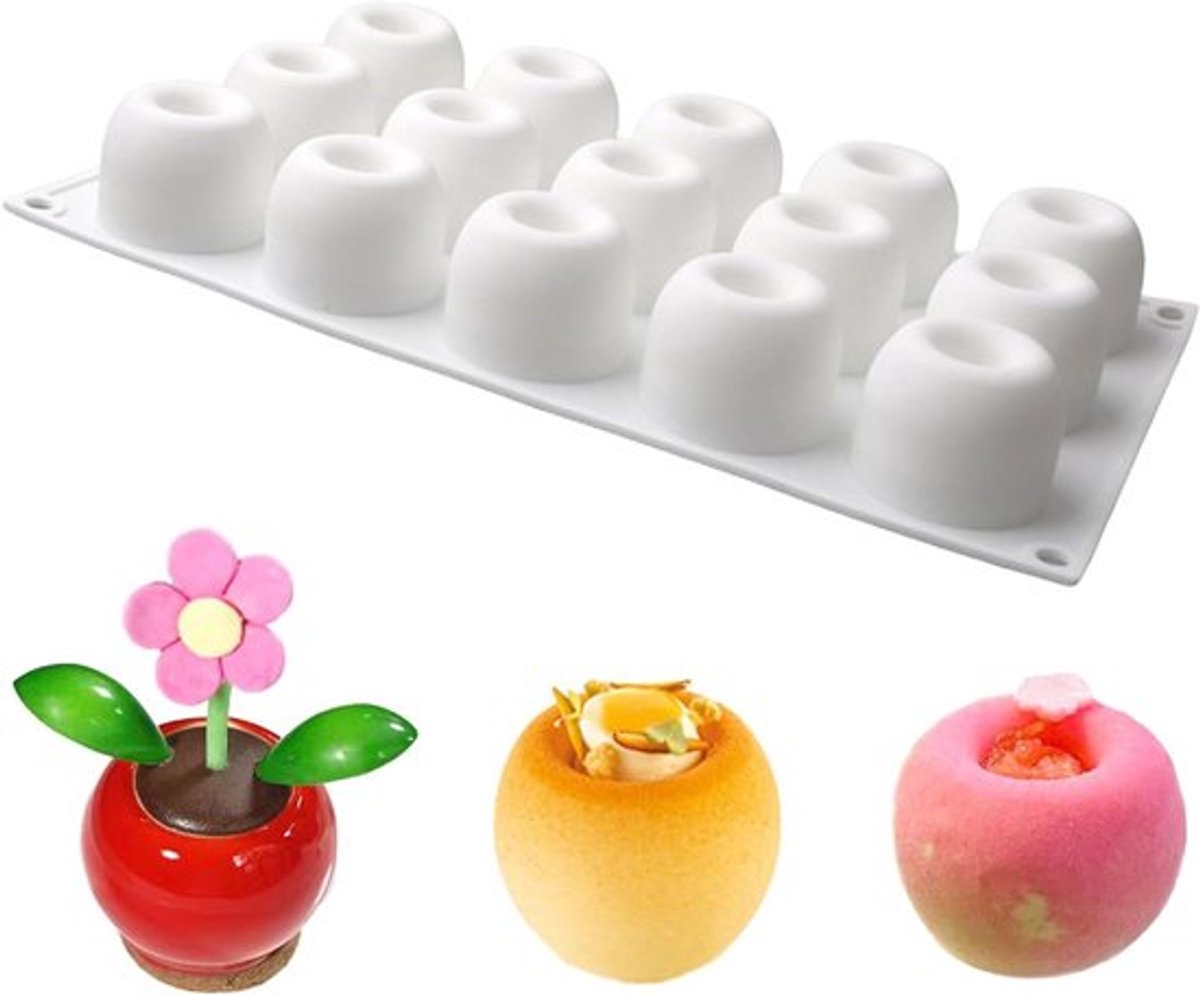 3D cakevorm mousse voor 15 gaten, Inovra Plus Siliconen