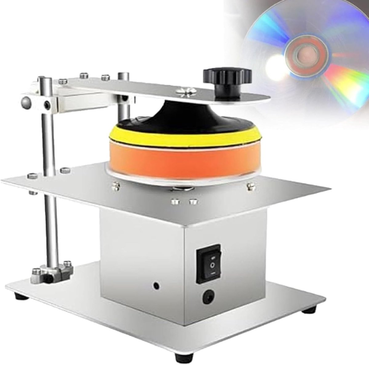 Schijf Polijstmachine - Kras Reparatie - Media Herstel - Semi-Automatisch - 200W Vermogen - Zilver