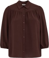 WE Fashion Damems blouse met driekwart mouwen - Curve