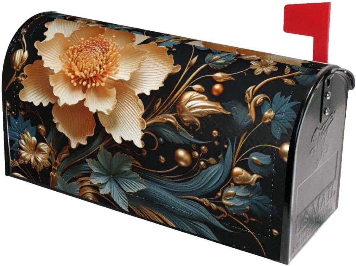 Brievenbus Cover - Postvak Decoratie - Brievenbus Versieren - Waterdicht Oxford Doek - 21 x 18 inch - Zwart