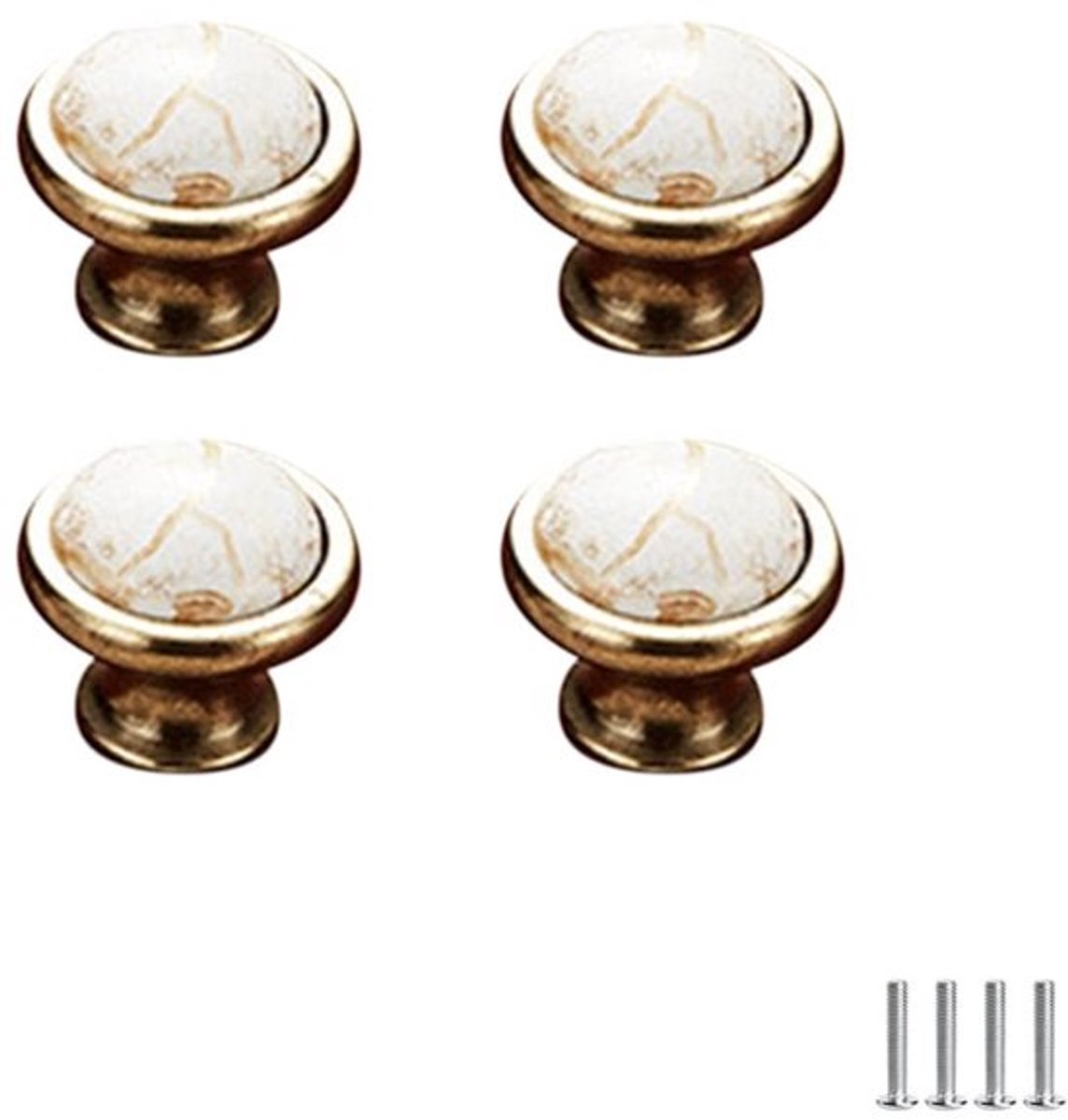Elegante antieke keramische handgrepen, 4 stuks - Zeynomax