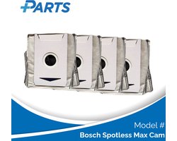 Bosch Spotless Max Cam Stofzakken (4 Stuks, Plus.Parts® alternatief voor BHZRDBAB)