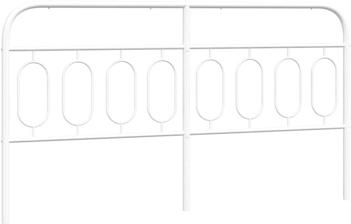 Hoofdbord Bed - Bedonderdeel - Rugsteun - Stalen frame - 183 cm breed - Wit
