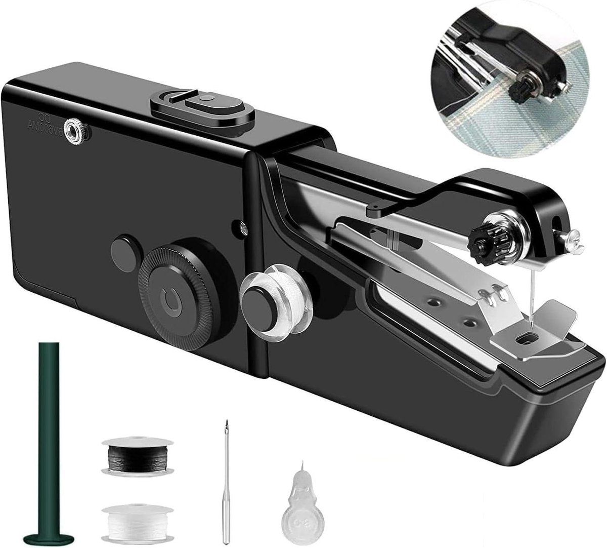 Draagbare Naaimachine - Mini Naaimachine - Kleding Repareren - Eenvoudige Bediening - Compact Formaat - Zwart