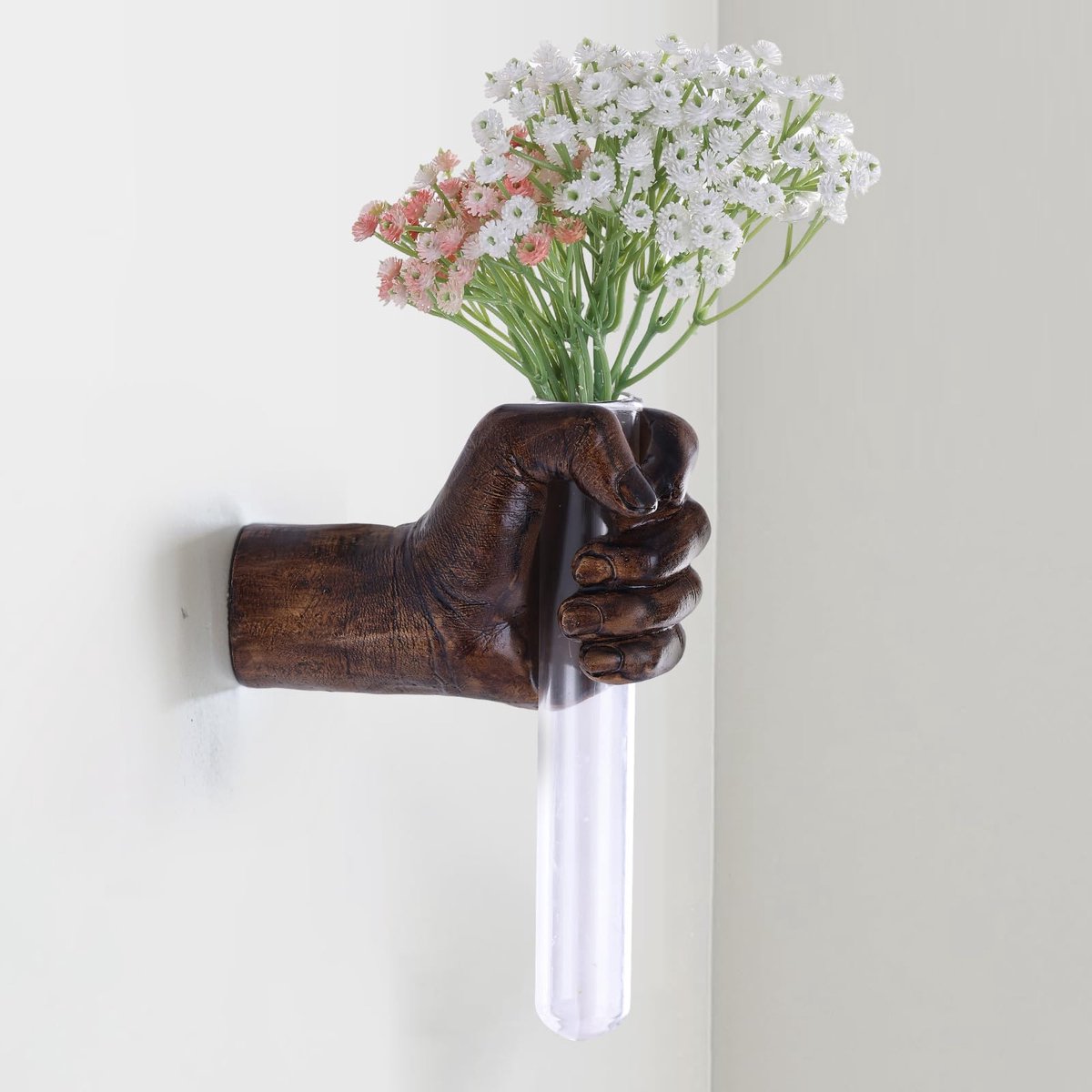 SnelShoppen - Vintage Muursculpturen Handvazen Thuisdecor, Muurmontage Kunstsculptuur, Unieke Muurkunst Standbeeld, Funky Bloemenvaas Decoraties, Mode