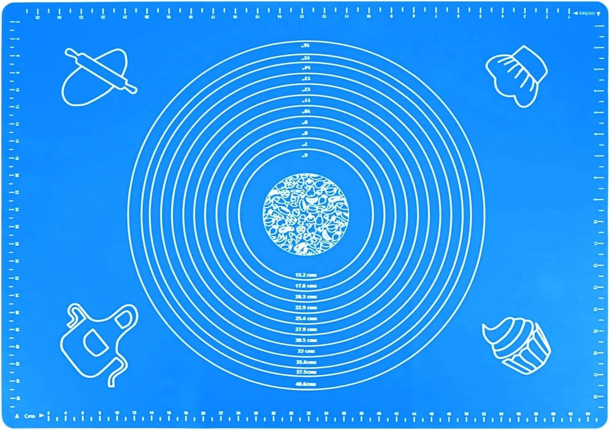 Herbruikbare Siliconen Bakmat - Antiaanbakmat voor Deeg, Taart en Brood - 50 x 40 cm - Ideaal voor Bakken en Koken