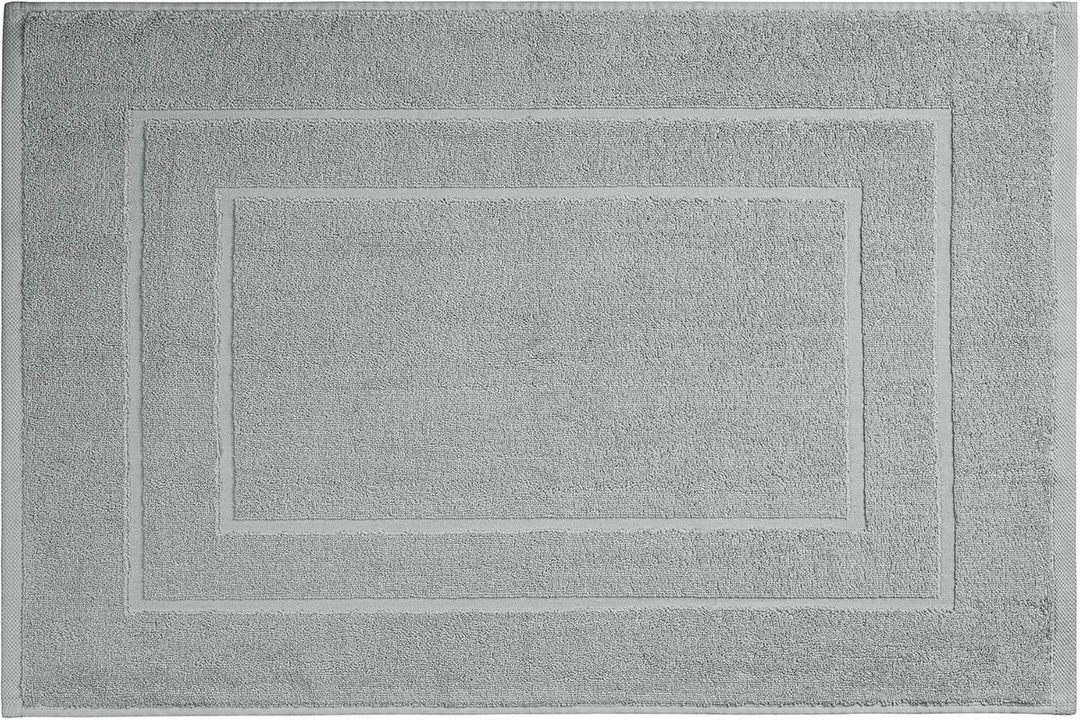 SnelShoppen - Badmat Extra Groot 60 x 90 cm | 100% Katoen Douchemat Badmat Grijs | Antislip voor Badkamer en Douche