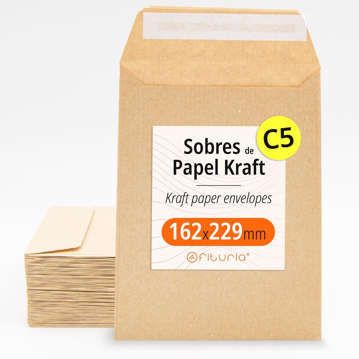 SnelShoppen - Kraft enveloppen met siliconen band voor uitnodigingen, gastgeschenken, bruiloften, communies, doopfeesten, sieraden, zaden - 50 stuks 1