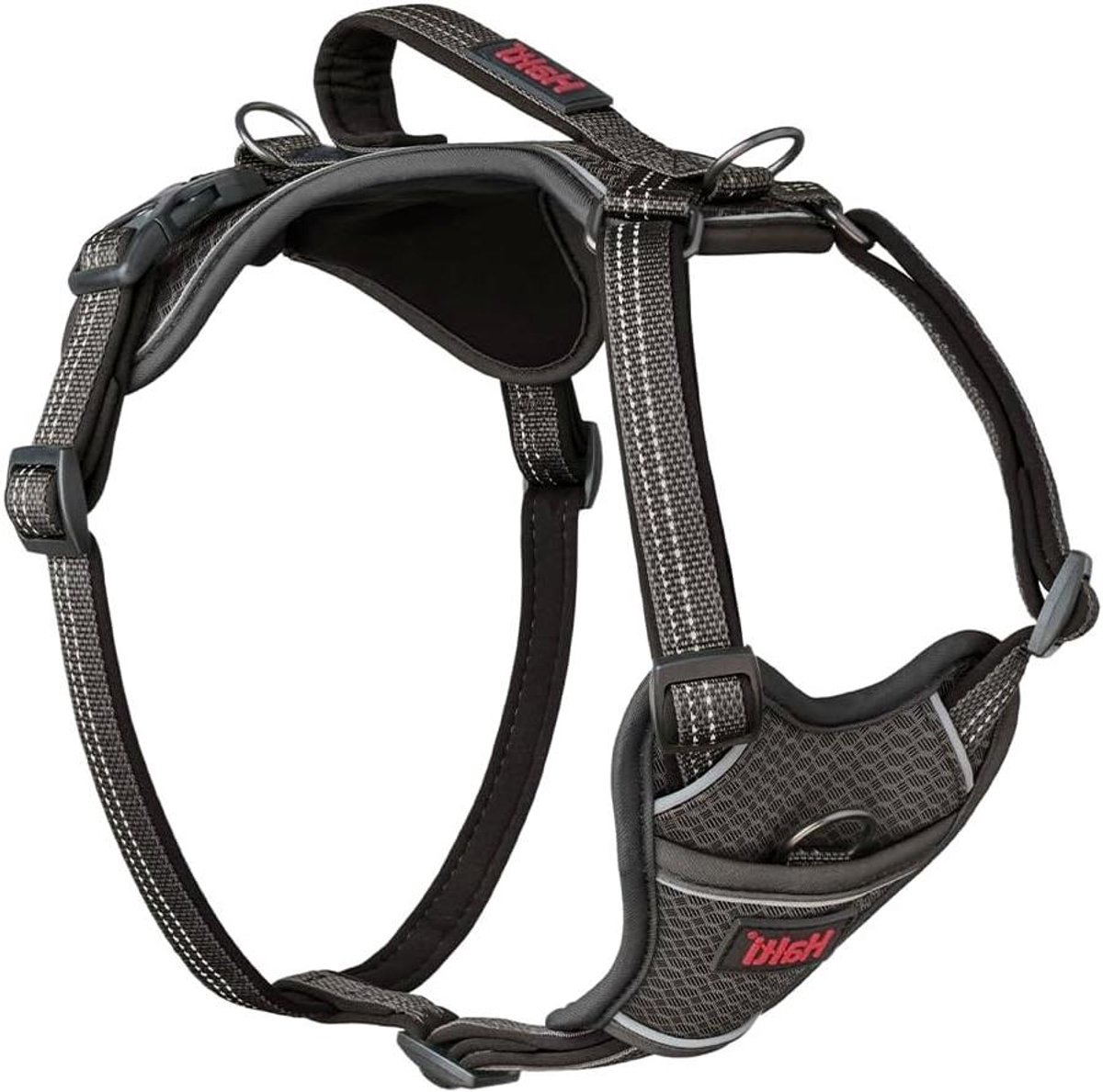 Honden tuig - Comfortabel tuig - Wandelen met hond - Met handvat - Maat XS - Grijs