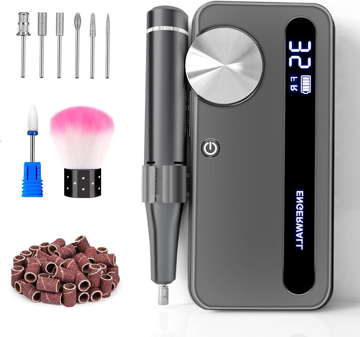 Elektrische Nagelvijl - Manicure Pedicure Set - Nagels Vormgeven - 35000 RPM Instelbaar - 10 Uur Batterij - Zilver