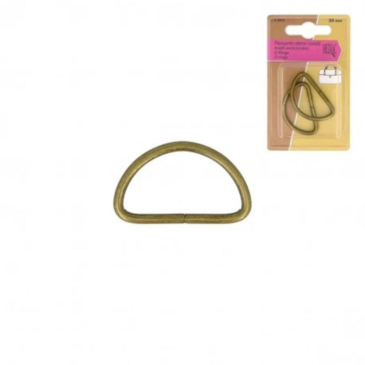 Mediac D ringen 30mm 2 stuks oud goud