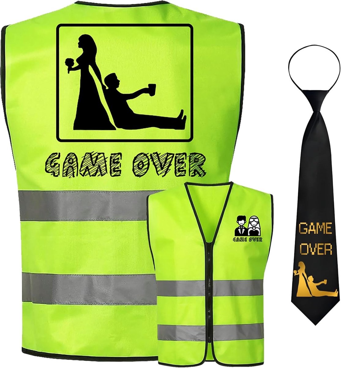 Grappig Bachelorfeest Vest en Stropdas voor Mannen, Perfecte Outfit voor JGA Feestjes en Vrijgezellenfeest Activiteiten