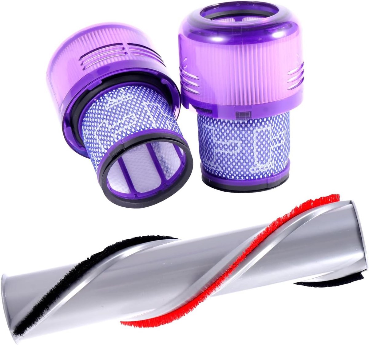 Vervangende Borstelrol en 2 Filters voor Stofzuiger, Geschikt voor Vloerbedekking en Harde Vloeren, Accessoires voor Efficiënte Reiniging
