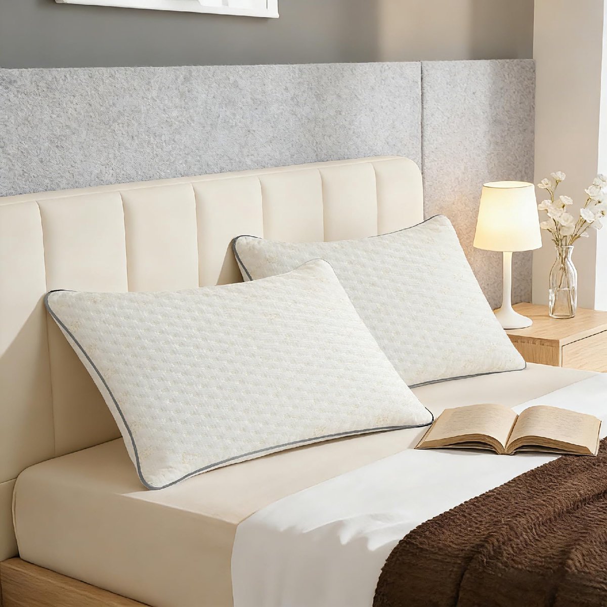 SnelShoppen - Ergonomisch Kussen voor Meisjes - Geheugenfoam Slaapkussen 40x60 cm - Perfect voor Jongeren en Vrouwen - Inclusief Kussensloop voor een