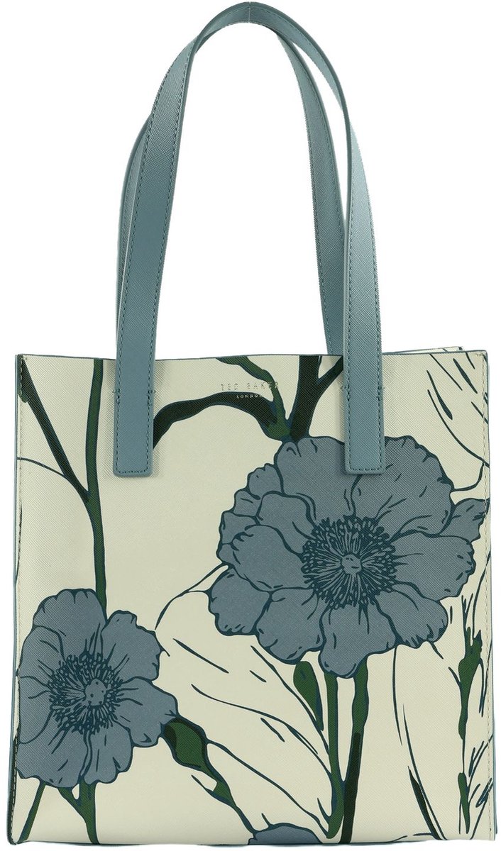 Ted Baker schoudertas Tyecon Floral Print Small Icon Bag LT-Blue wit