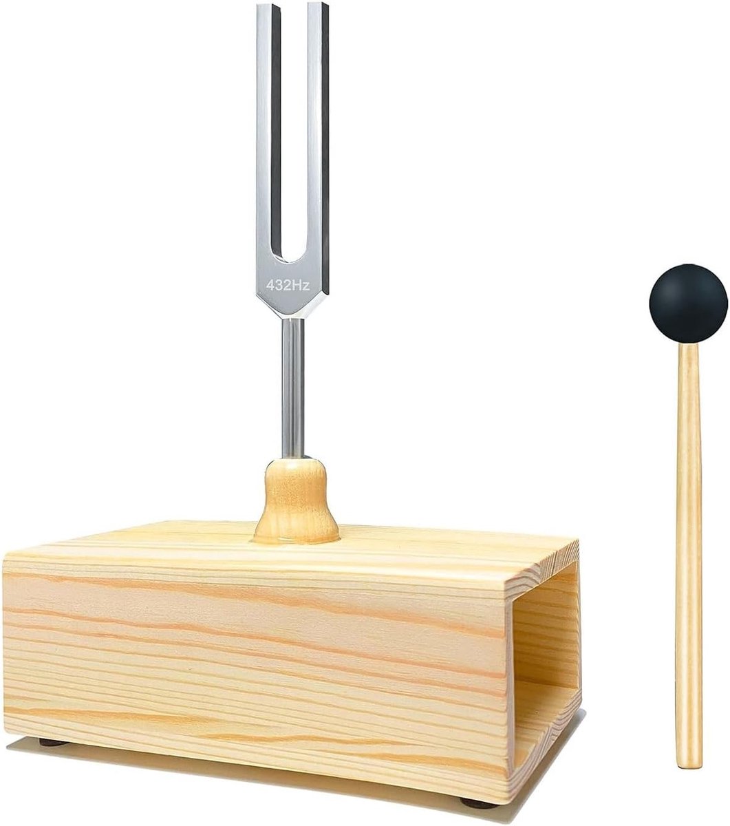 Precisie Tuning Fork 432 Hz van Aluminium Legering voor Geluidstherapie, Stressverlichting en Meditatie met Resonantiedoos