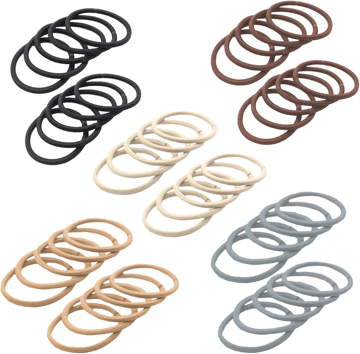 50 Stuks Elastische Haarknippen - Dunne Sterke Rekbare Haarknippen voor Paardenstaarten en Haaraccessoires voor Vrouwen en Meisjes