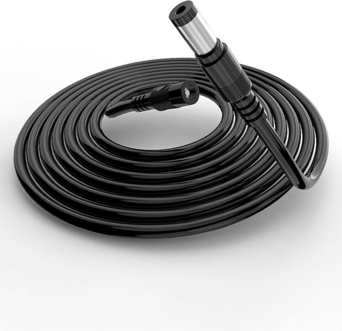 DC Verlengkabel voor Slimme Luidsprekers - Extra Lange Kabel - Zwart - Geschikt voor Echo Show en Dot - 20AWG Koper - 15FT