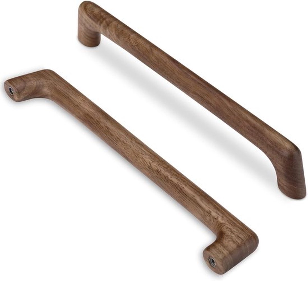 Houten Meubelhandgrepen Set van 6, 96mm Gatafstand, Duurzaam en Stijlvol Ontwerp, Walnootkleur