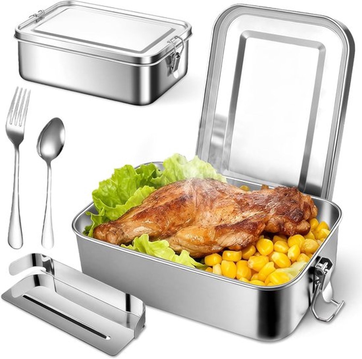 Duurzame roestvrijstalen lunchbox voor school, werk en picknick - Ideaal voor maaltijden onderweg