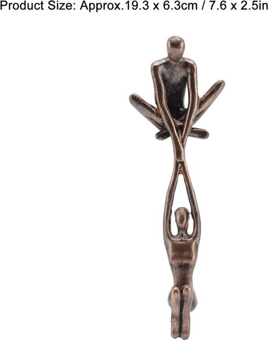 Beeldje Uniek Dansend Koppel - Decoratie Woonkamer - Hars Sculptuur - Innovatief Ornament - Huwelijkscadeau - Samenwerkende Schoonheid