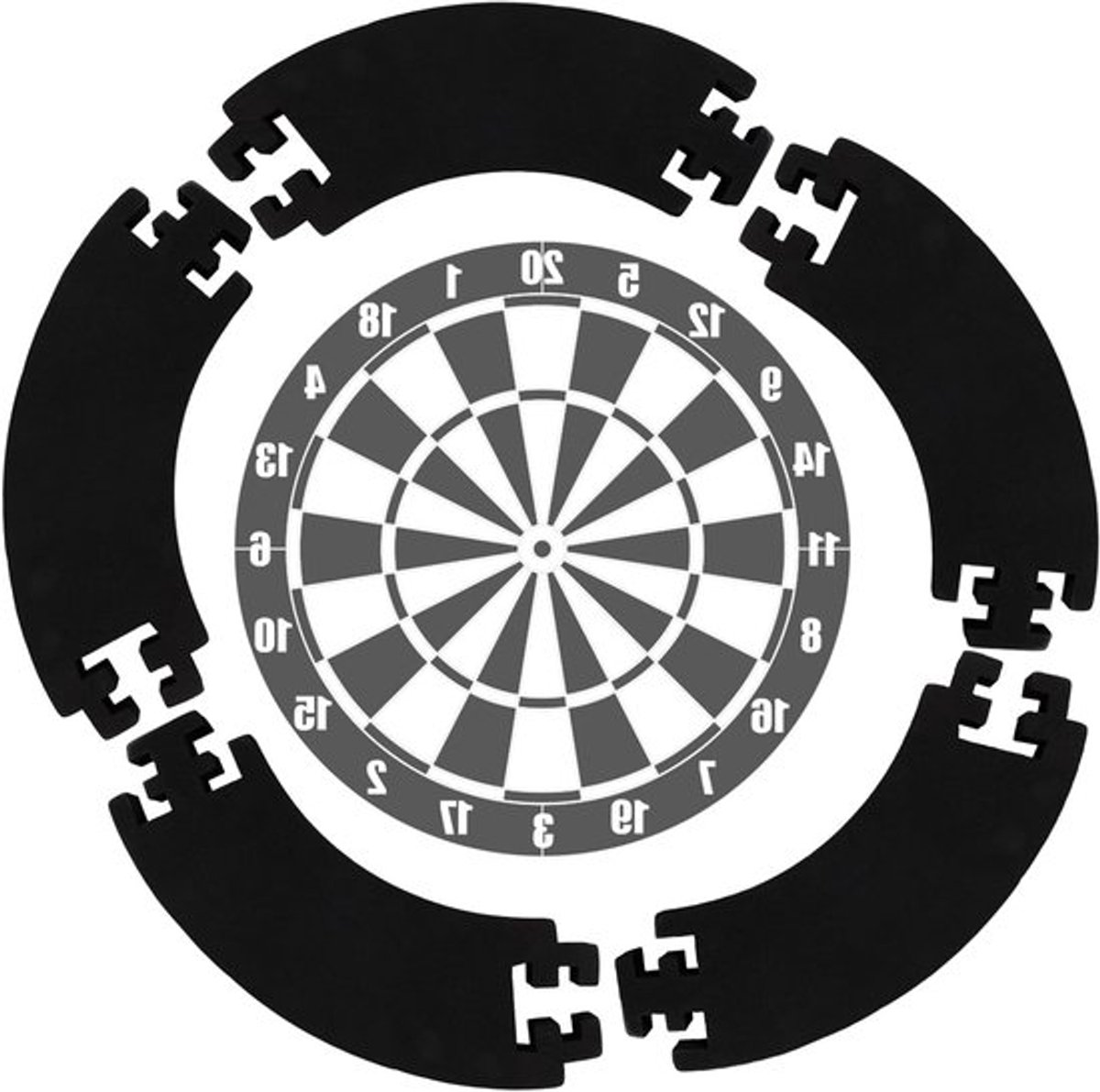 Dartbord Beschermring: 5-delige EVA-omsluiting voor wandbescherming, dartbordveiligheid, ideaal voor training en spel