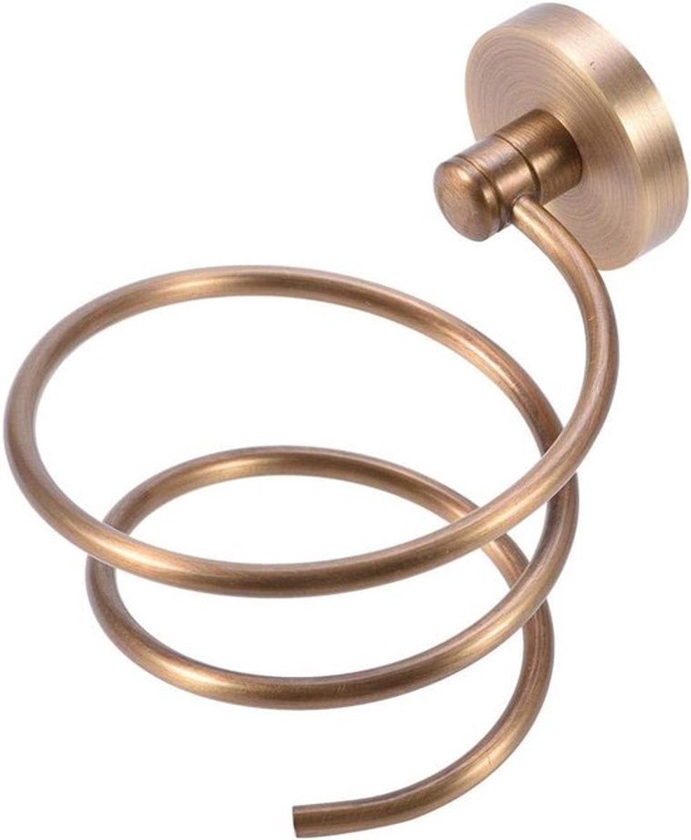 Antieke Haardroger Houder - Wandmontage Solid Brass Opbergrek voor Badkamer en Organisatie Shelf