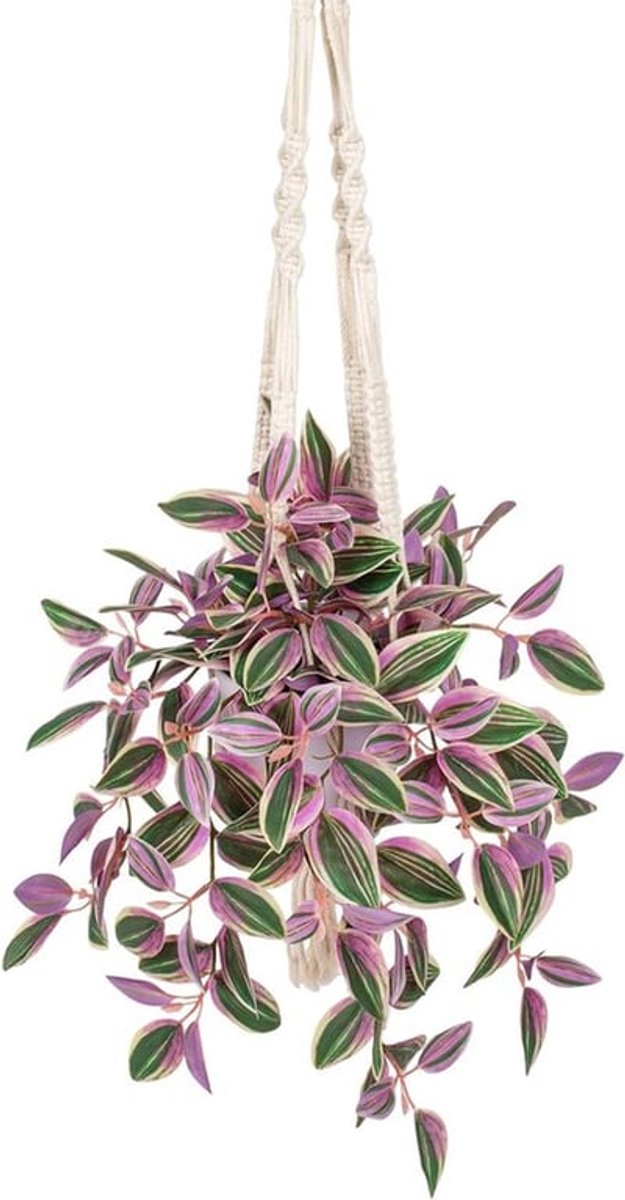 Hangende plantdecoratie voor thuis en op kantoor, kunstplanten in pot voor moderne interieurstijl, geschikt voor badkamer, keuken en slaapkamer, roze kleur