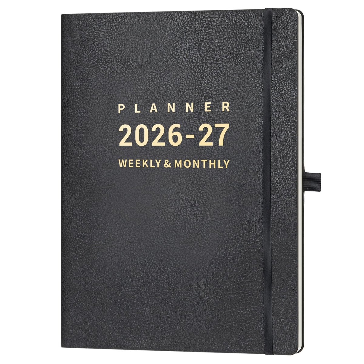 SnelShoppen - Indeme Agenda 2022 A4 Weekoverzicht Grijs Leren Omslag met Elastische Sluiting, Achtervak, Pennenlus en Leeslint - 21,7 x 28,3 x 1,5 cm
