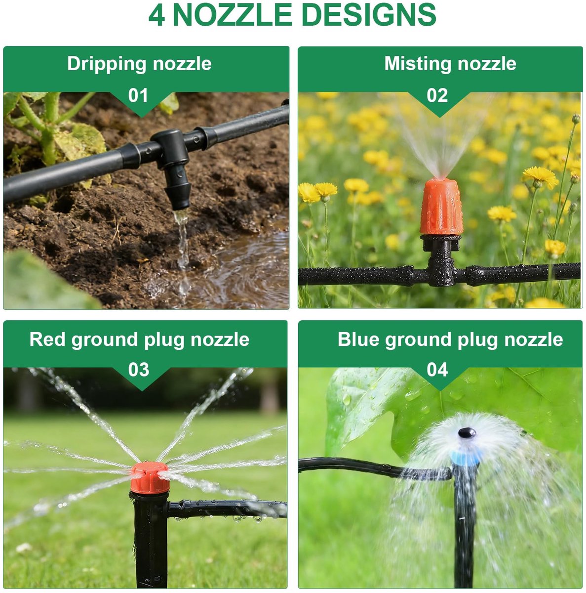Tuinberegening Kit - Druppelsysteem Gazon - Automatisch Water Geven - Ondergronds Systeem - Zonder Slang