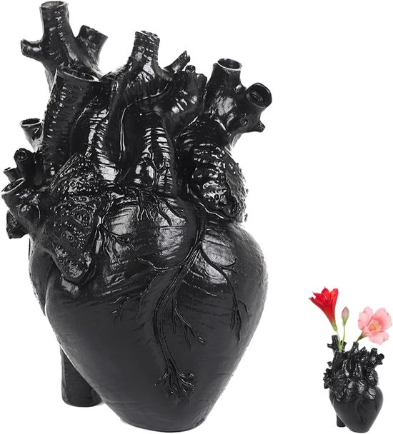 Anatomisch Hart Vaas voor Bloemen, Hartvormige Decoratieve Vaas, Kunstbloem Vaas voor Arrangementen en Cadeaus