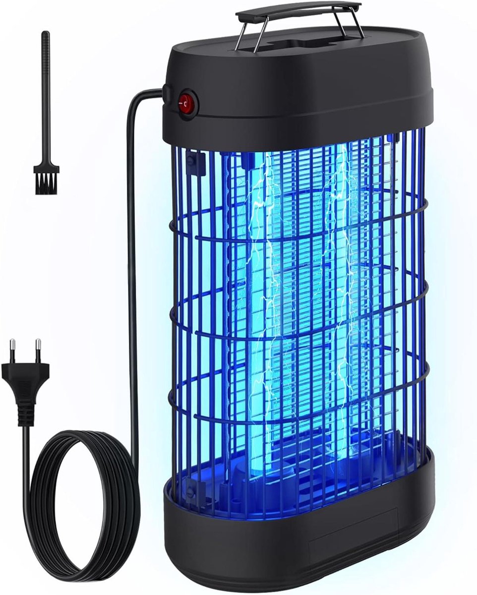 Insectenverdelger - Muggenlamp Vliegenval - Ongedierte Bestrijden - 80m² Bereik - 18 W - Zwart