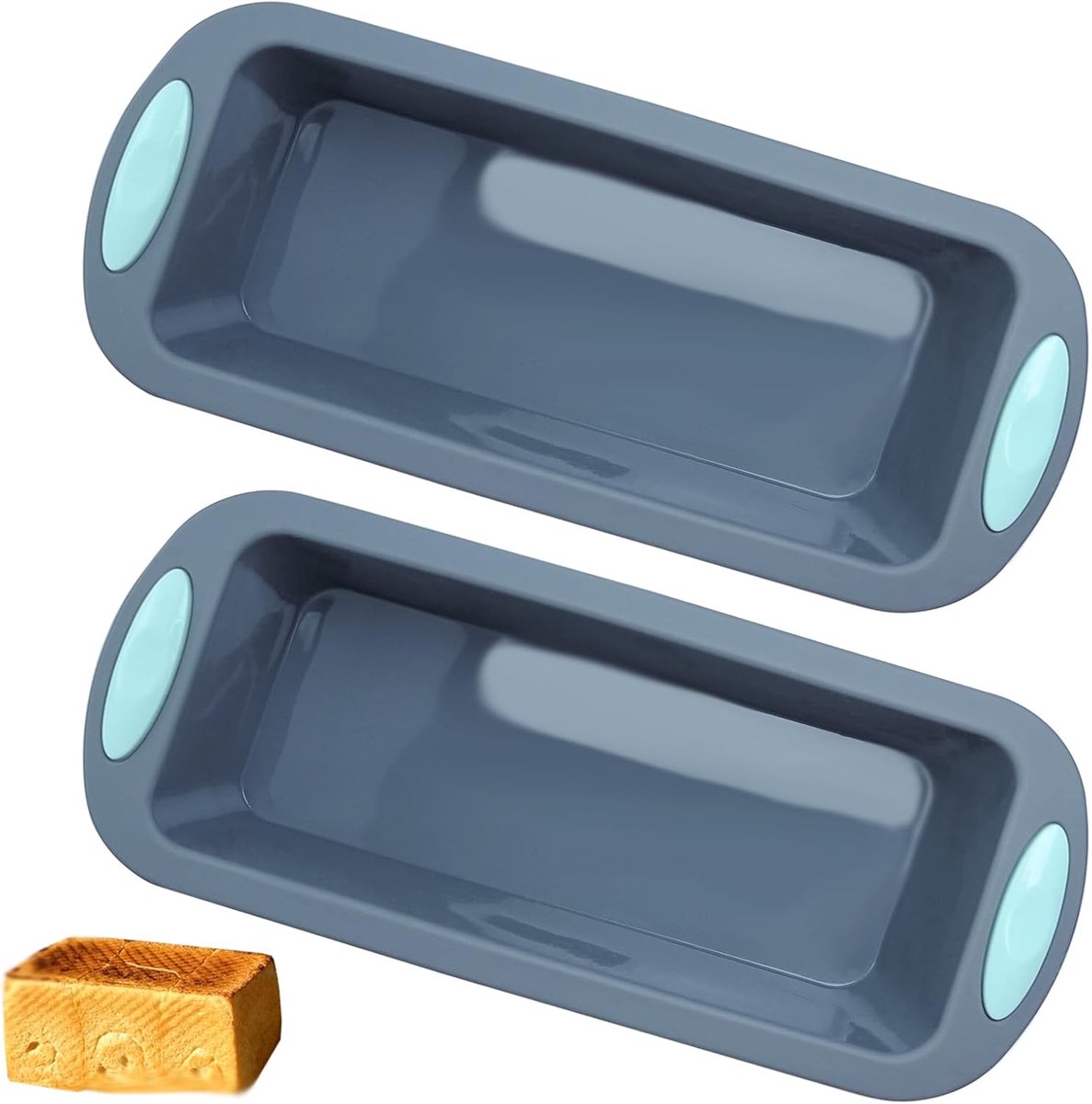 SnelShoppen - Siliconen bakvorm rechthoekig anti-aanbak BPA-vrij, broodbakvorm voor cake en brood 27,5 x 12,5 x 6,3 cm, ideaal voor keuken en feesten