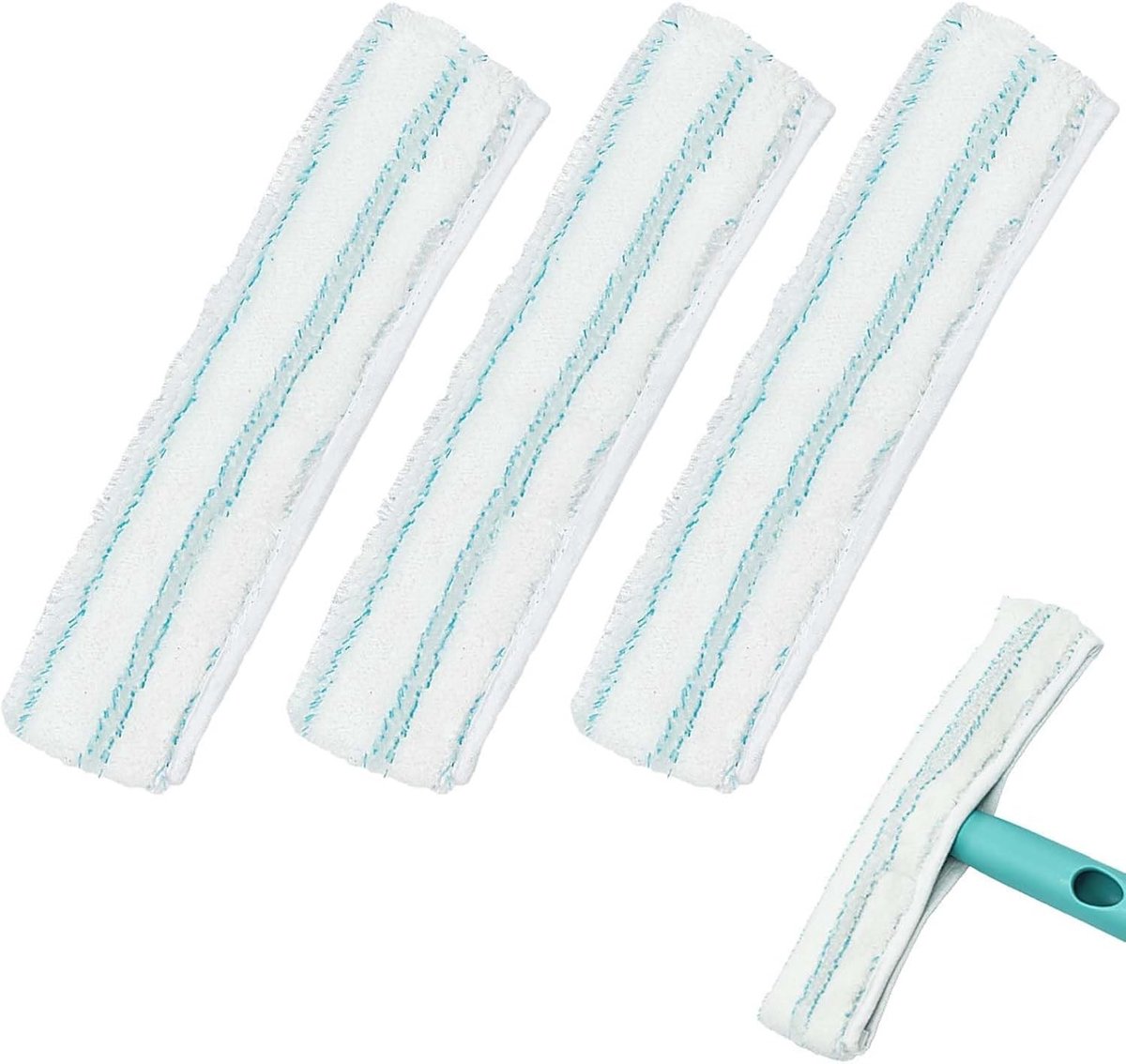 Set van 3 Vervangcovers voor Microvezel, Strijkvrije Ramenreiniging, Ideaal voor Keramische Platen, Spiegels en Ramen