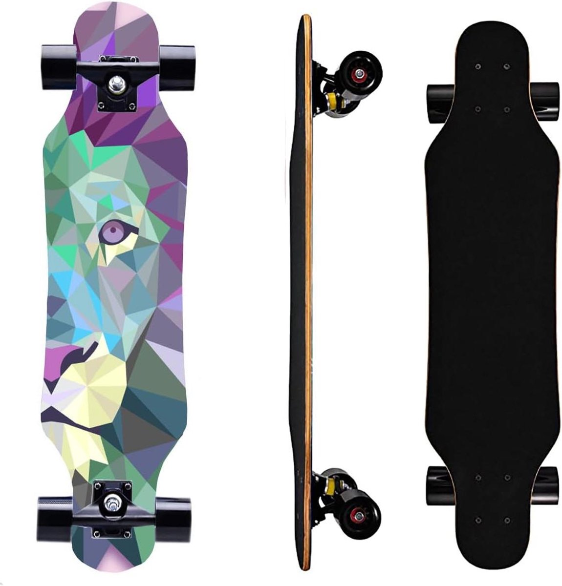 Klein Longboard Carving Skateboard Stad Cruisen 7 Lagen Esdoorn 31 Inch