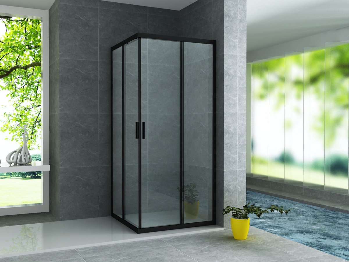 Luxelvia Douchecabine 90 x 90 cm – 6mm Veiligheidsglas met Anti-kalk Nano-coating | Complete Cabine met Schuifdeur