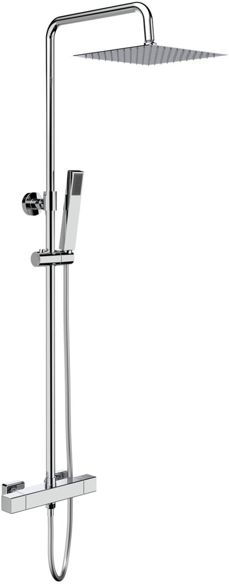 Regendoucheset Vierkant Chroom – Complete Doucheset met XL Regendouche & Handdouche | Mess