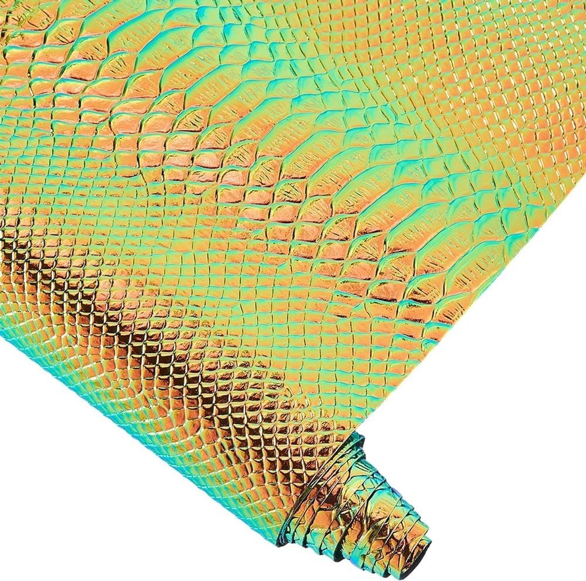 Holografische slang textuur in 135 x 30 cm voor DIY ambachten, oorringen en lederwaren maken