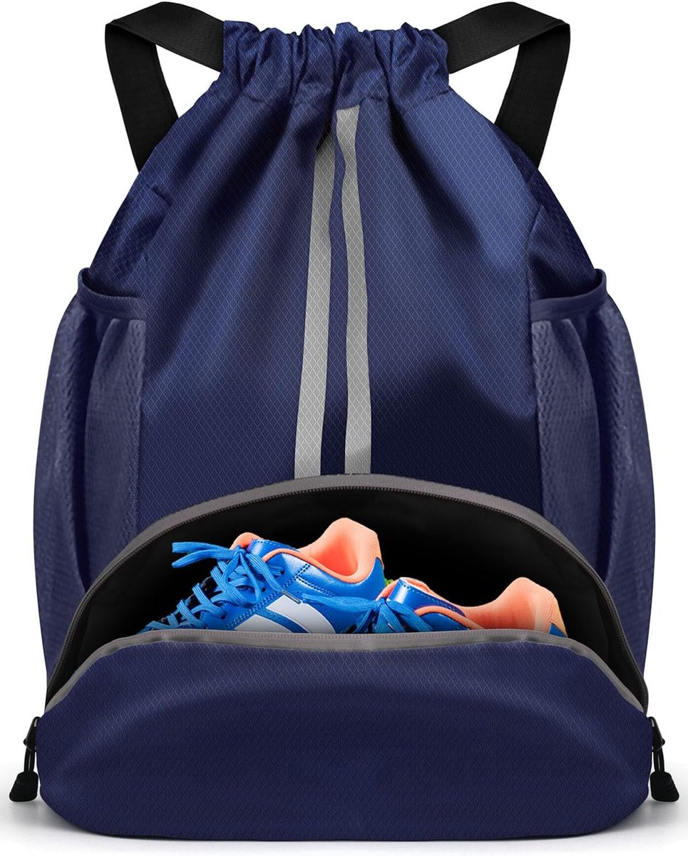 Gymtas met trekkoord - waterdicht - verstelbaar - ideaal voor sport en school - SnelShoppen