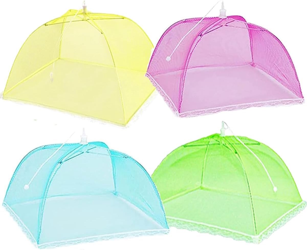 Vouwbare Voedselbescherming Tent, Set van 6, Voor Fruit, Taarten en BBQ - Ideaal voor Picknicks en Feesten