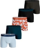 Björn Borg - Heren - Boxershort Cotton Stretch 5-Pack - Blauw/Groen/Multicolour/Rood - Maat M