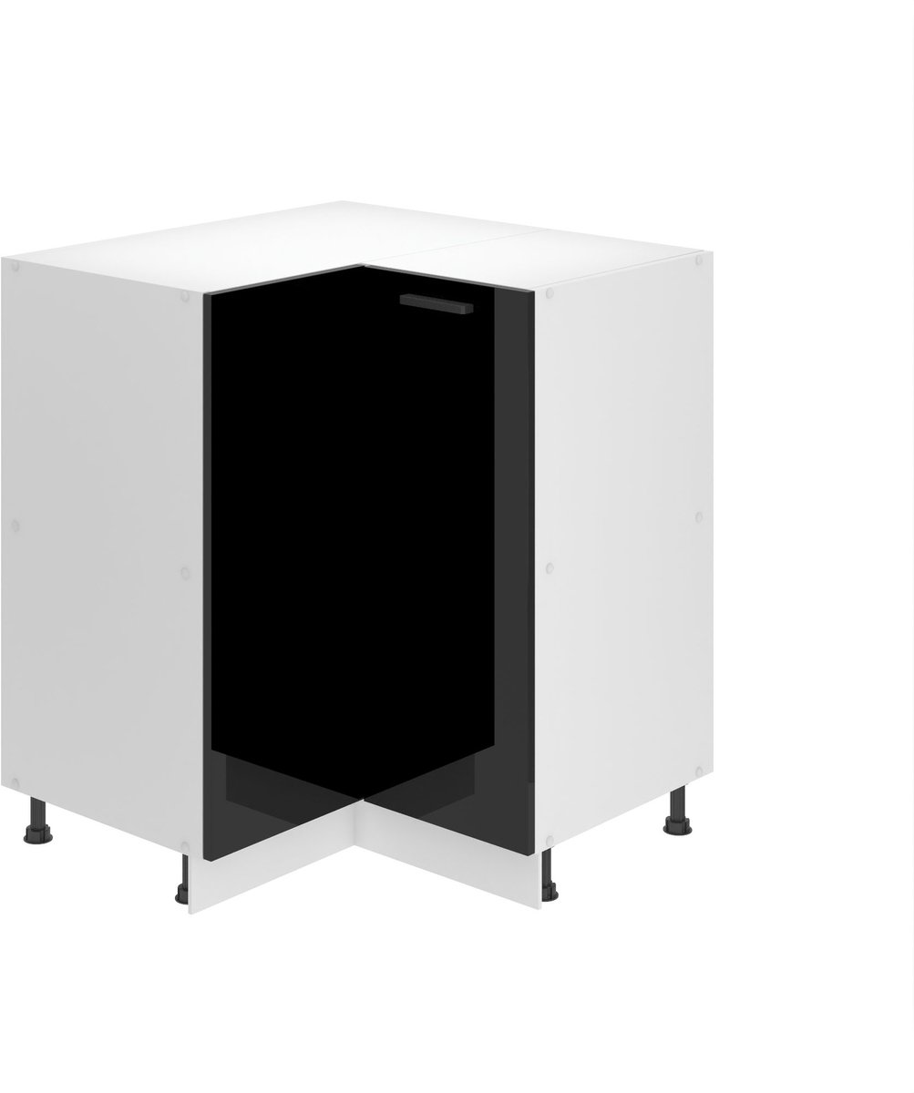 BELINI Hoekonderkast SNP 90 cm met 1 Deur - Zwart Hoogglans
