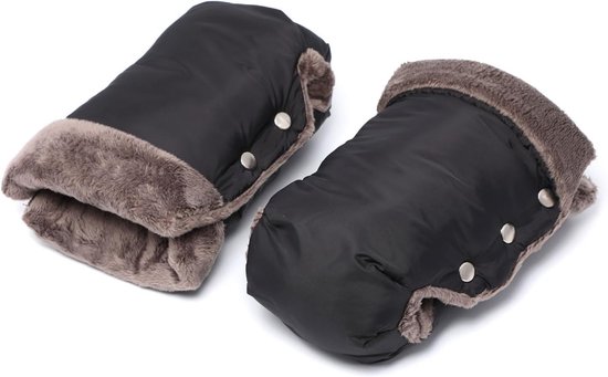 Warme Kinderwagen Wanten - Hand Muff - Buiten Activiteiten - Waterdicht Winddicht - 25x16cm - Zwart — afbeelding 5