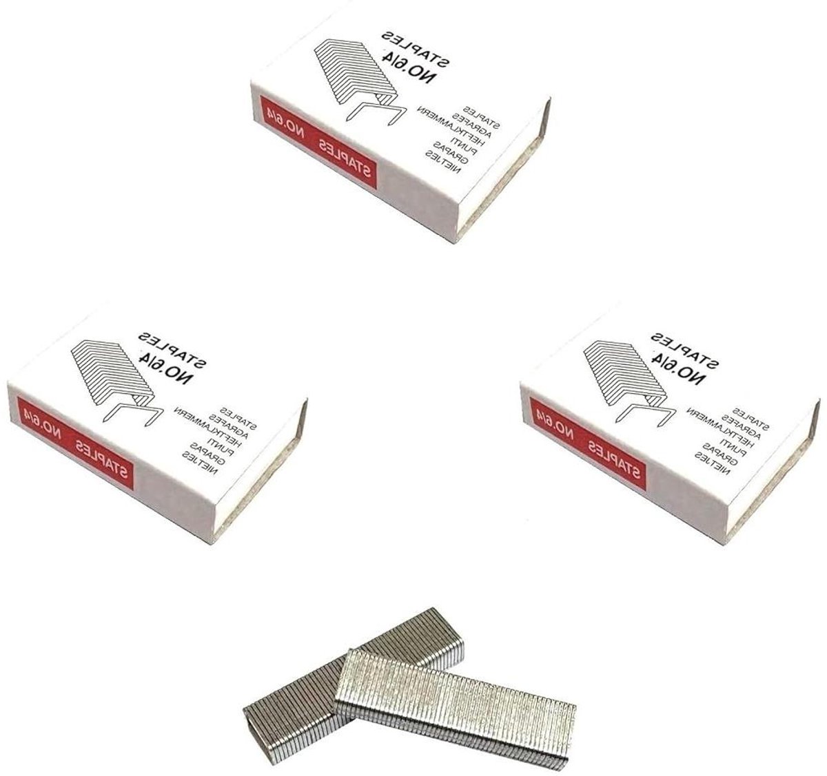 Nietjes voor nietmachine - Papier nietjes - Documenten binden - Gemaakt van staal - 3000 stuks - Zilver