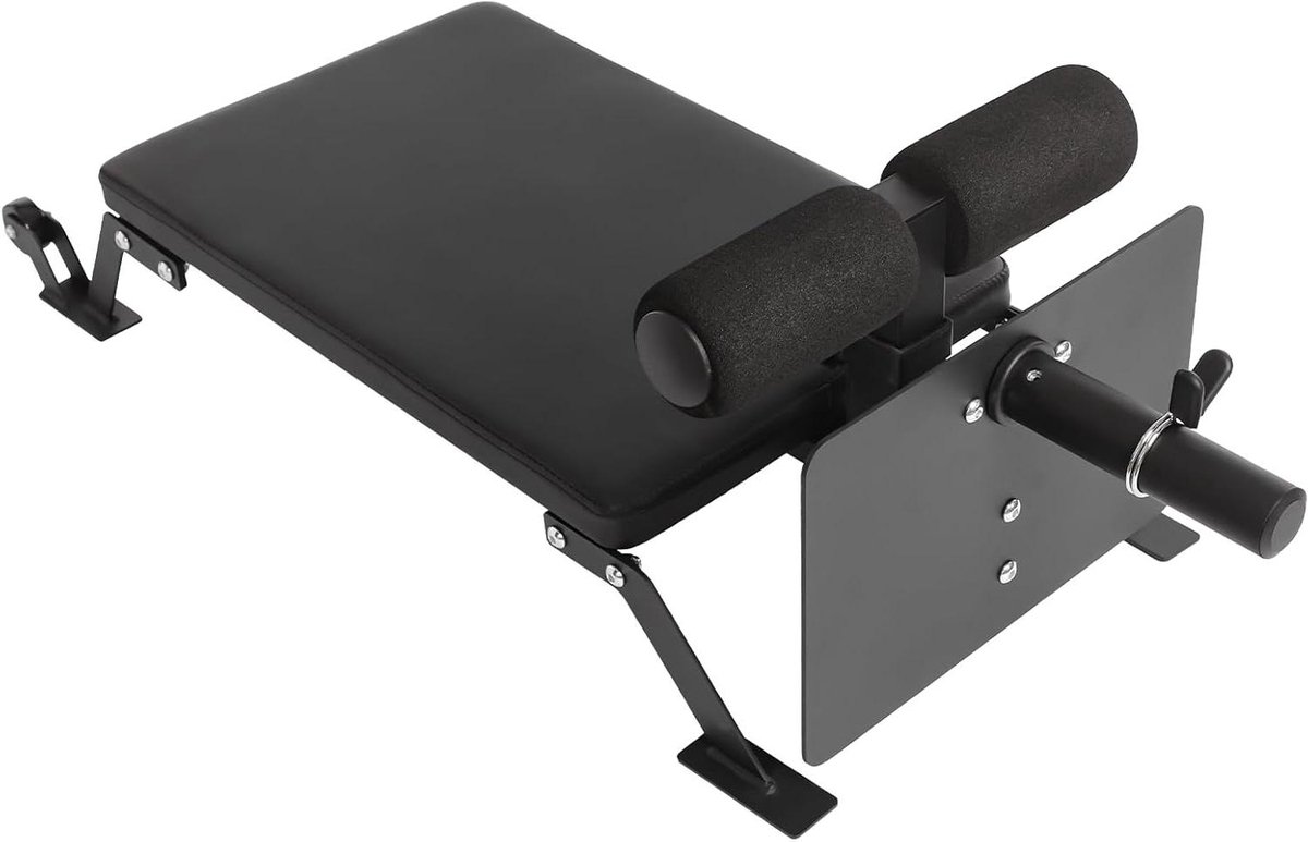 Curl Workout Bank - Hamstring Curl Machine Glute - Onderlichaam Trainen - In Hoogte Verstelbaar - 100kg Laadvermogen - Zwart