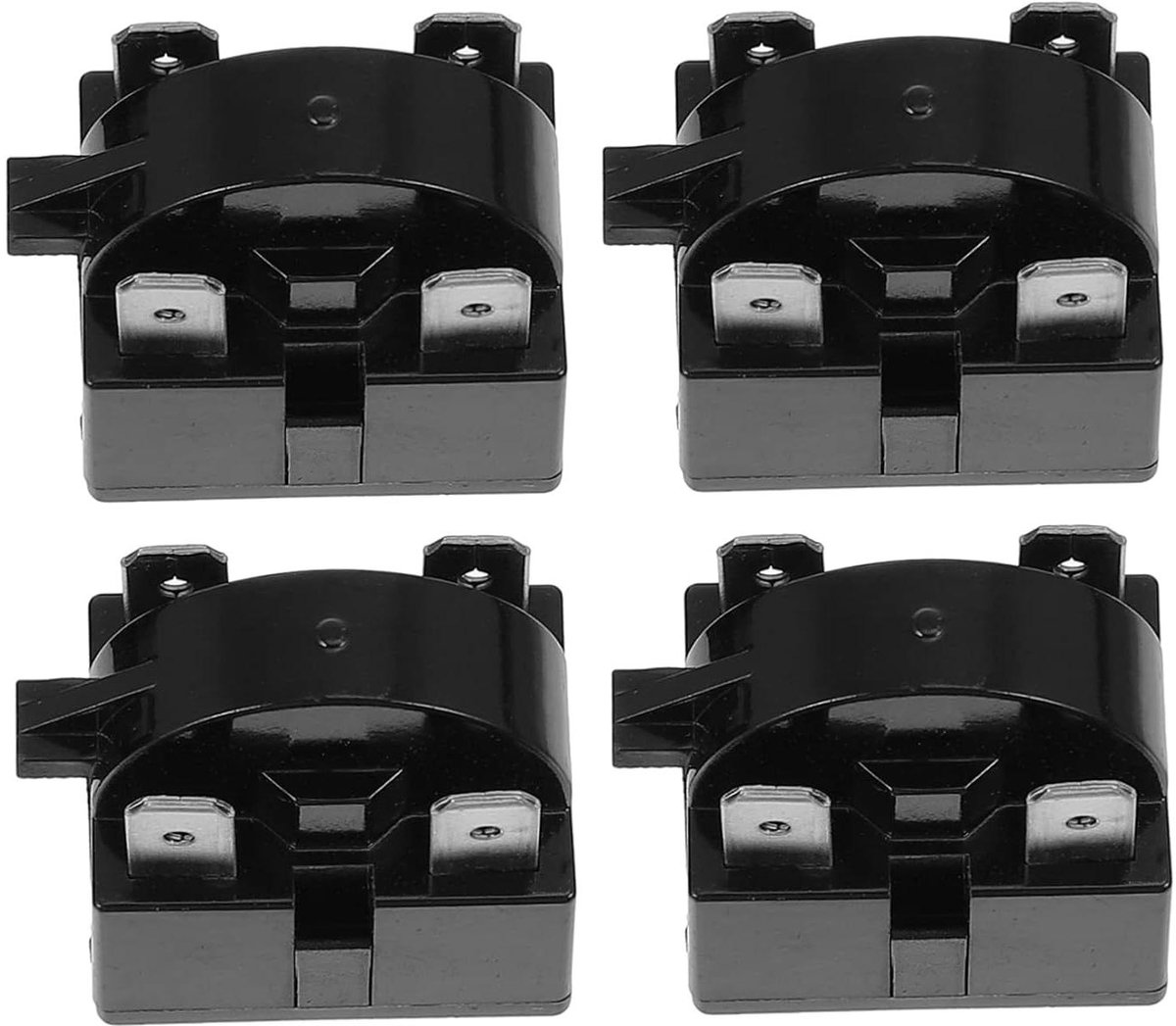 Startinzetstukken Koelkast - Compressoronderdelen Vriezer - Koeling Herstellen - Duurzaam Kunststof Materiaal - 2.9x2.9x2.2CM - Zwart